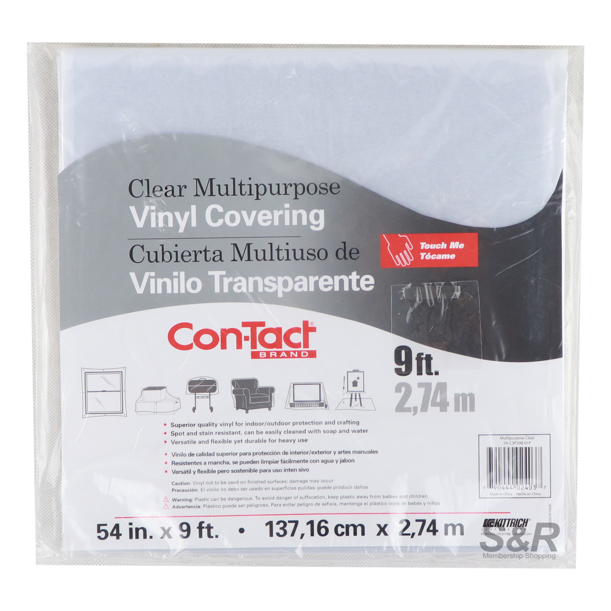 Con-Tact Clear Multipurpose Vinyl Covering 1pc Con-Tact Clear Multipurpose Vinyl Covering 1pc